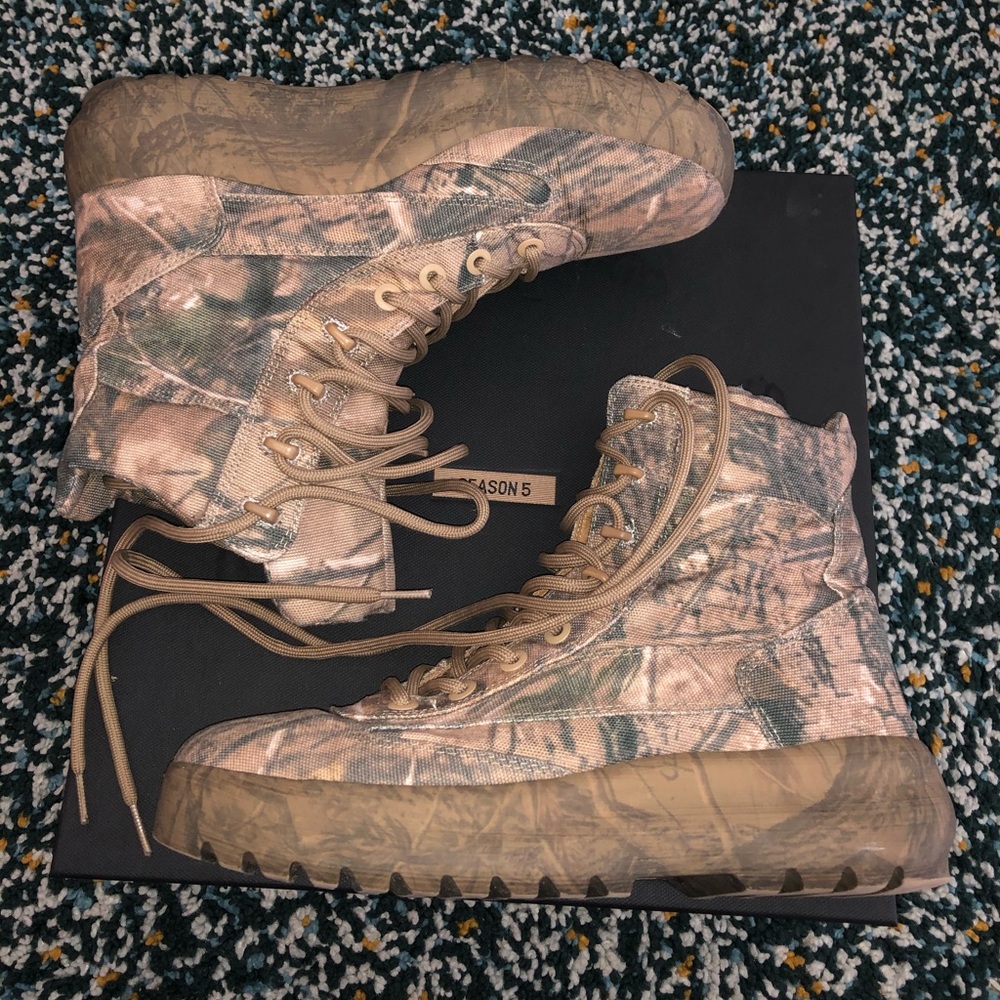 Season 5 yeezy camo boots